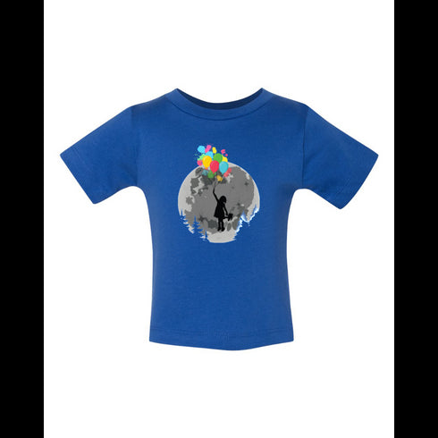 BELLA CANVAS BABY JERSEY TEE 3001B Flying Girl with Balloons